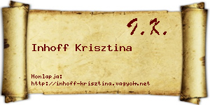 Inhoff Krisztina névjegykártya